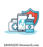 smartphone with drugs and shield telemedicine technology smartphone with drugs and shield telemedicine technology