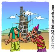 The builders of the Tower of Babel The builders of the Tower of Babel