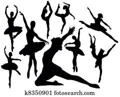 וקטור, -, רקדנים של בלט, צלליות