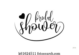 bridal shower typography text with love heart bridal shower typography text with love heart