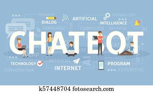 chotbot, מושג, illustration.