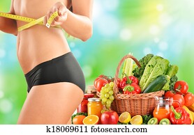 Dieting. Balanced diet based on raw organic vegetables Dieting. Balanced diet based on raw organic vegetables