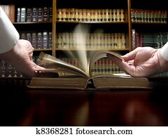 Hand on Law Book Hand on Law Book