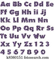 Purple Leopard Alphabet Set Purple Leopard Alphabet Set