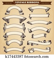 Vintage Ribbons Banners Vector Vintage Ribbons Banners Vector