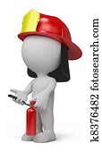 3d person - fireman 3d person - fireman