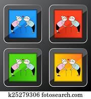 Kissing Senior Couple