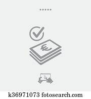 kontrola, platba, svätý, -, euro