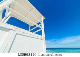 white lifeguard hut in Rena Bianca