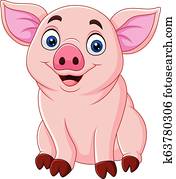 חמוד, חזיר, ציור היתולי