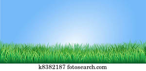 Lush green grass illustration