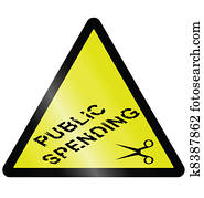 public, dépenser, coupures