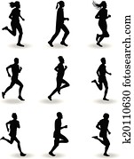 runner silhouette vector runner silhouette vector