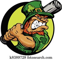 st., patricks, dia, leprechaun, segurando