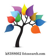 Tree color design. Fantasy graphic vector Tree color design. Fantasy graphic vector