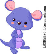 divertimento, zoo., canguru