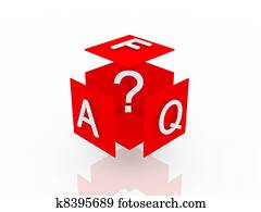 Faq 3d render illustration Faq 3d render illustration