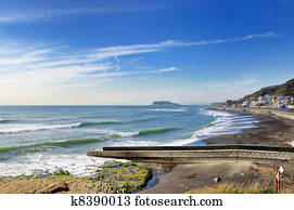 Seashore which is visible from a Inamuragasaki cape.