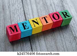 word mentor on colorful wooden cubes word mentor on colorful wooden cubes