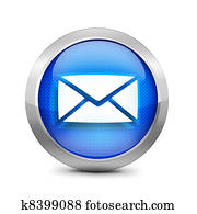 כחול, שלח, איקון, חתום