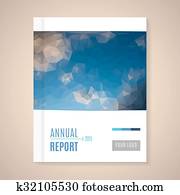 Annual Report Cover vector illustration