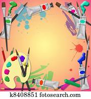Art Equipment Background Art Equipment Background