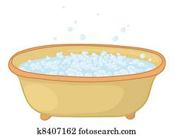 banho, com, bolhas banho, com, bolhas