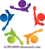 Business teamwork happy people logo