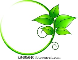 Green frame with fresh leaves Green frame with fresh leaves