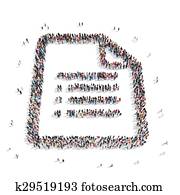 group people shape sheet letter group people shape sheet letter