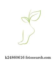Healthy feet vector spa symbol Healthy feet vector spa symbol