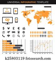 Infographic template with charts Infographic template with charts