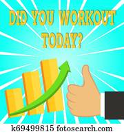 text, zeichen, ausstellung, did, sie, workout, today., begrifflich, foto, fragen, ob, gemacht, sitzung, physisch, exercise.