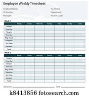 angestellter, Timesheet, schablone angestellter, Timesheet, schablone