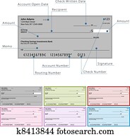 cheque en blanco, diagrama