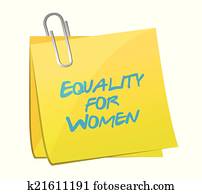 equality for women memo illustration design