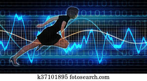 erfolgreich, geschaefts, mit, hispanic frau