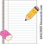 Notebook Pencil Eraser