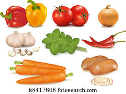 The big colorful group of vegetable The big colorful group of vegetable