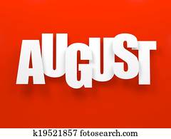 August on red