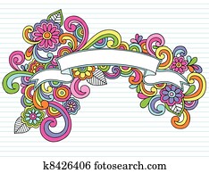 Banner Ribbon Frame Doodles Vector Banner Ribbon Frame Doodles Vector