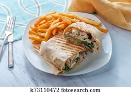 Chicken Caesar Wrap Sandwich