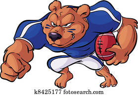 football bear in action football bear in action
