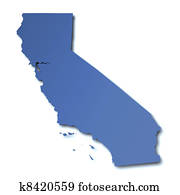 Map of California - USA