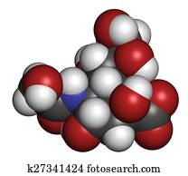 acid spheres sialic humans represented molecule atoms mammals missing found most but coding conventional oxygen hydrogen carbon red fotosearch grey