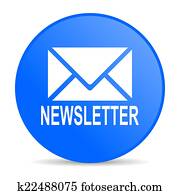 newsletter internet blue icon newsletter internet blue icon