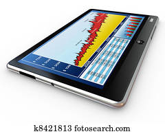 tablet pc, a, záležitosť, diagram, prostredníctvom, ten, kádrovať