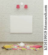 working kids room interior design 3d rendering working kids room interior design 3d rendering