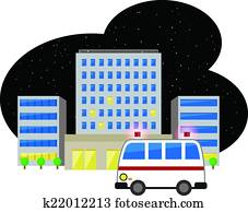 אמבולנס, ו, בית חולים