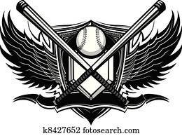 בייסבול, כדור רך, עטלפים, מקושט, גרף